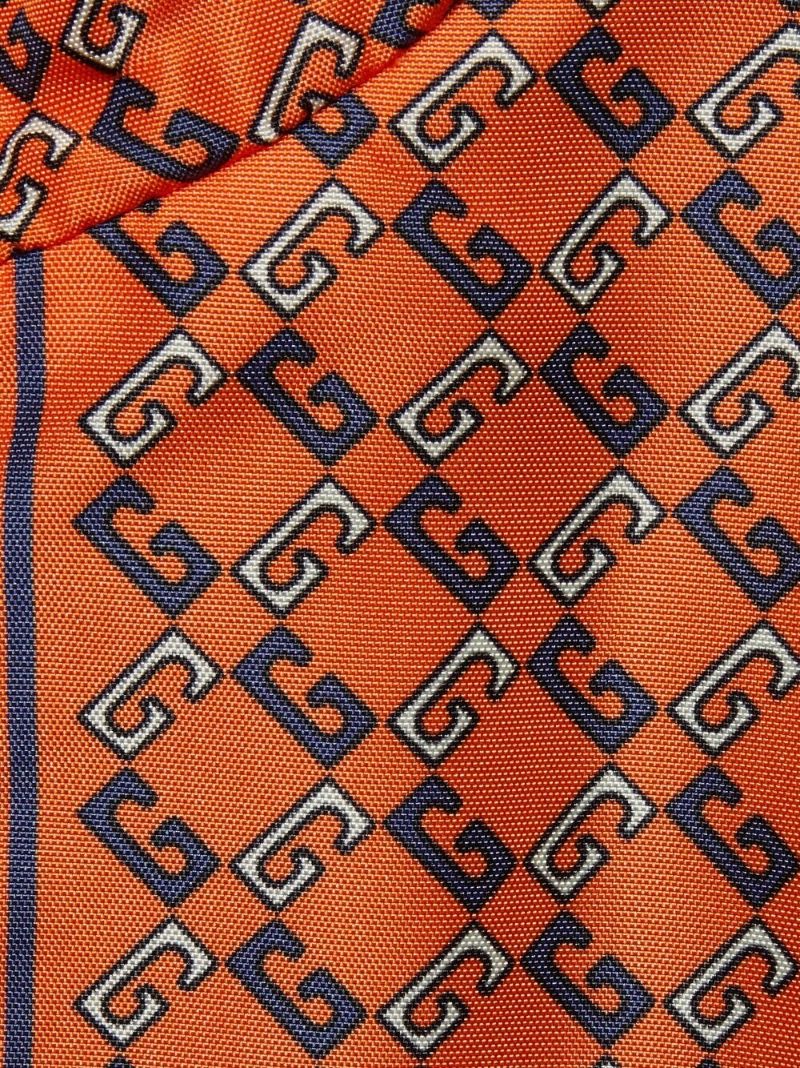Orange Logo Print Windbreaker