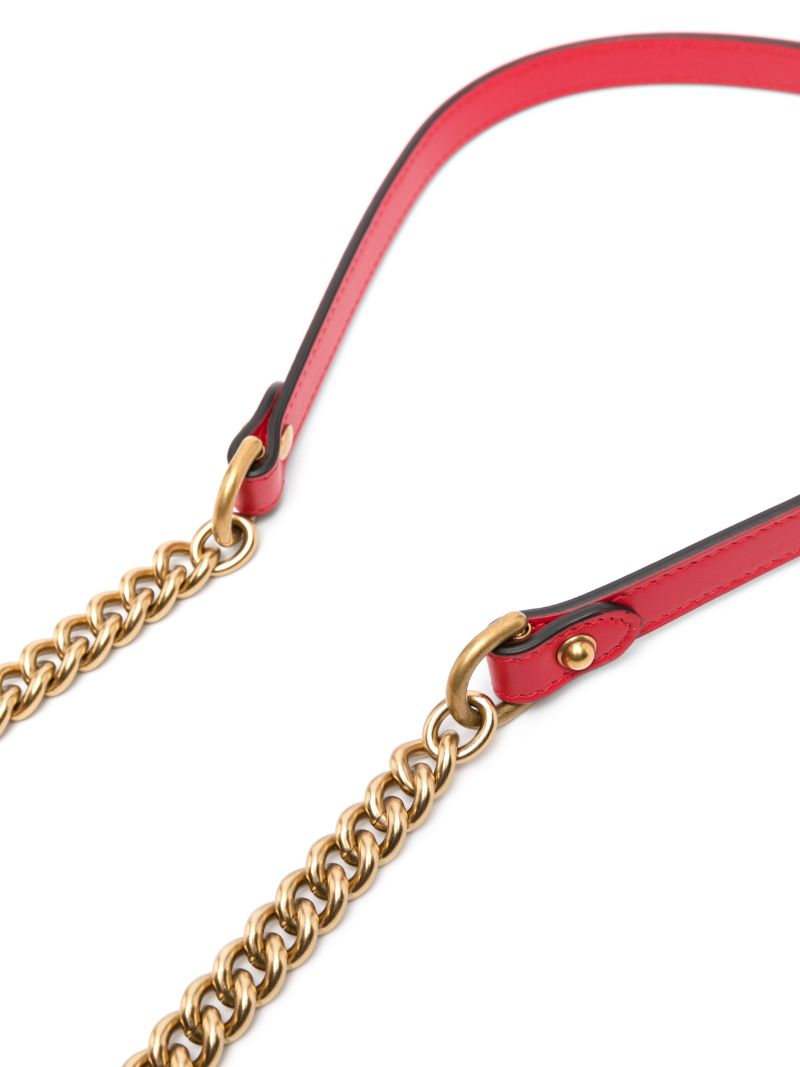 Red Gg Marmont Mini Leather Shoulder Bag