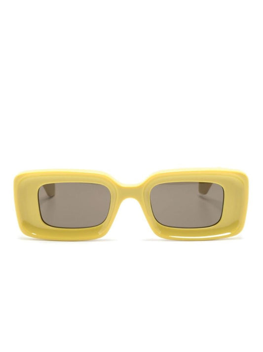 Yellow Anagram-plaque Sunglasses
