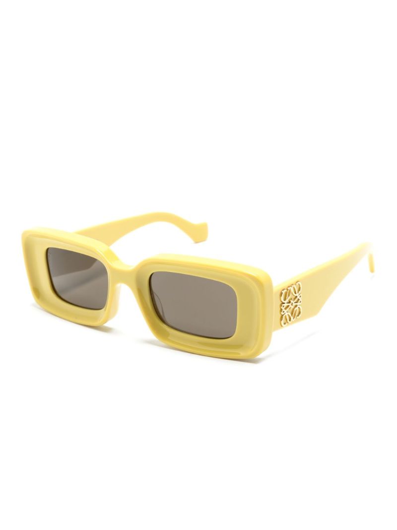 Yellow Anagram-plaque Sunglasses