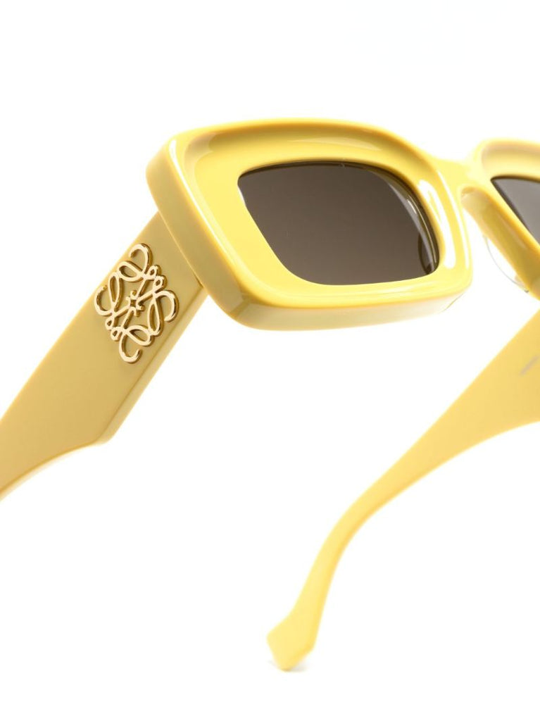 Yellow Anagram-plaque Sunglasses
