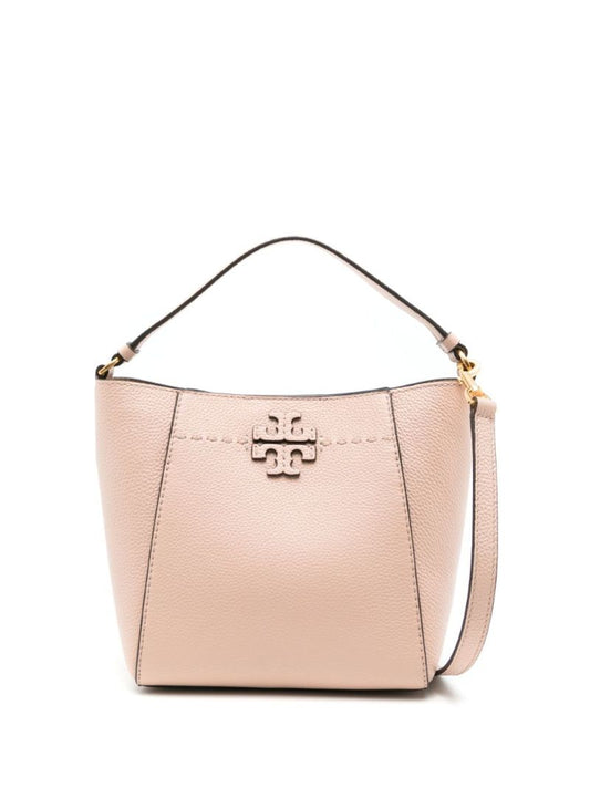 Neutral Small Mcgraw Leather Bucket Bag
