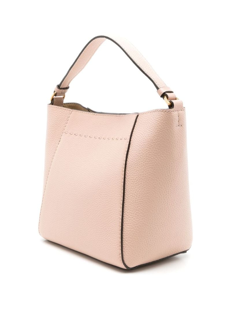 Neutral Small Mcgraw Leather Bucket Bag