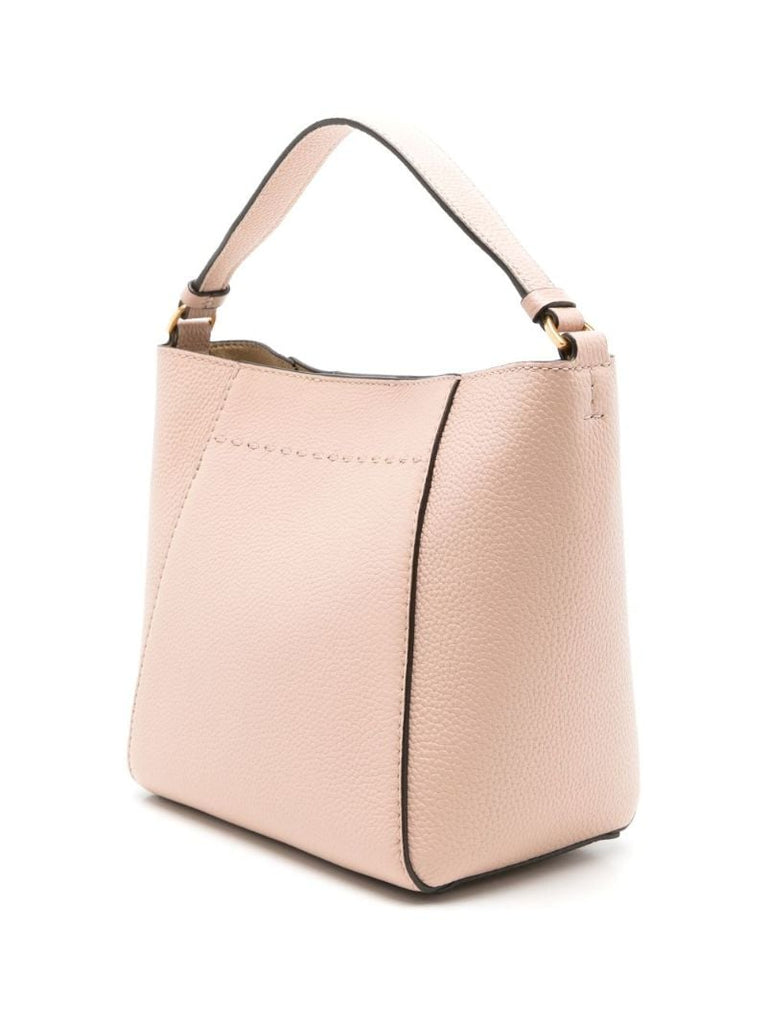 Neutral Small Mcgraw Leather Bucket Bag