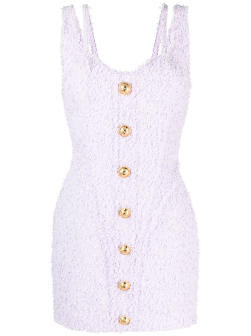 Purple Tweed Mini Dress