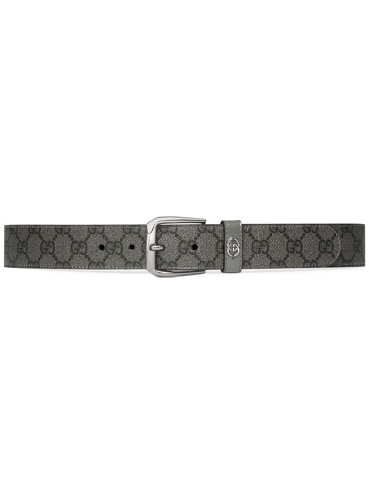 Grey Interlocking G Canvas Belt