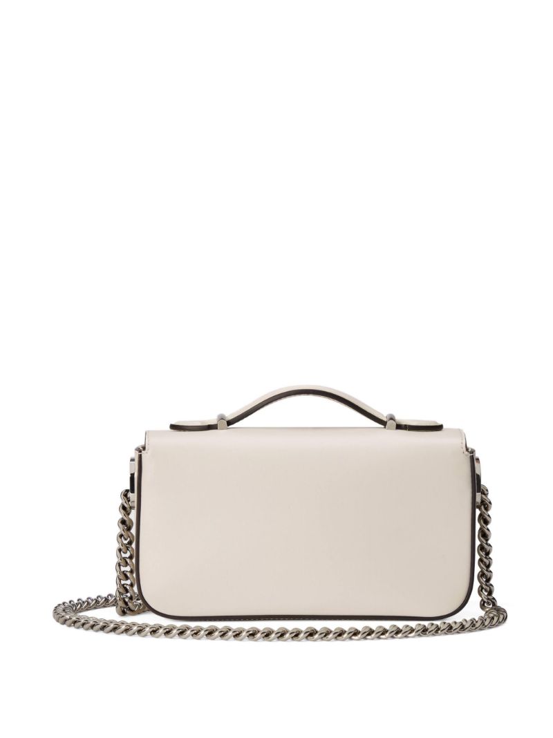 White Petite Gg Mini Top Handle Bag