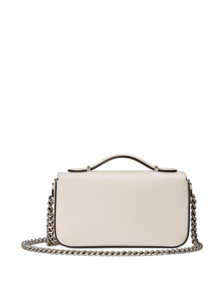 White Petite Gg Mini Top Handle Bag