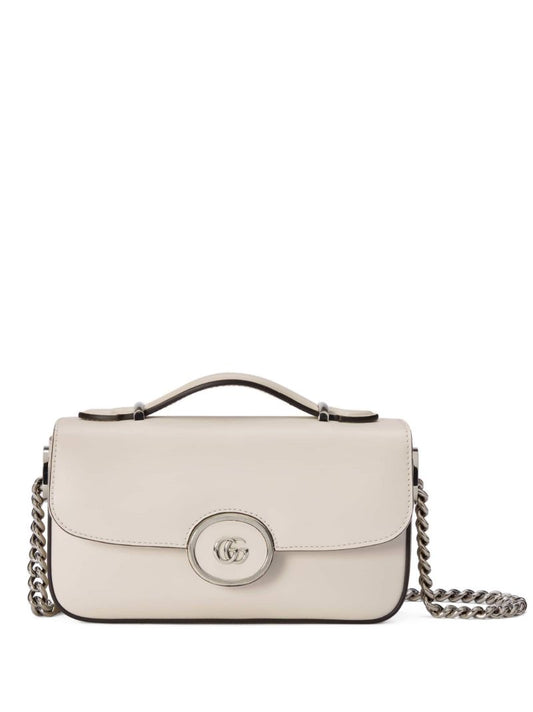 White Petite Gg Mini Top Handle Bag