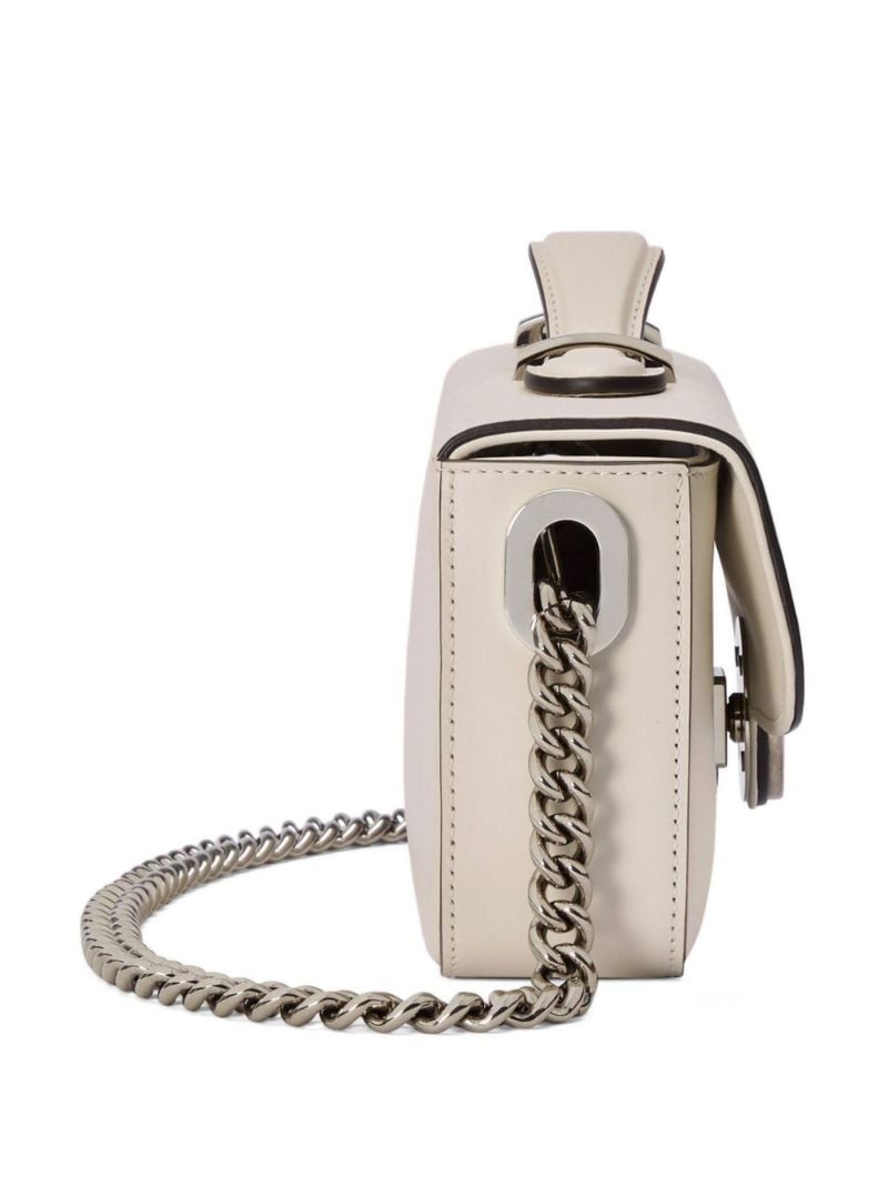 White Petite Gg Mini Top Handle Bag