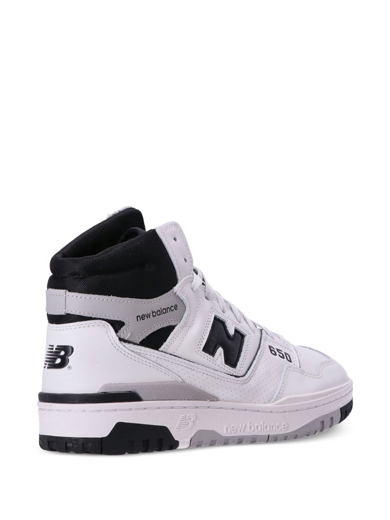 White 650 High-top Leather Sneakers