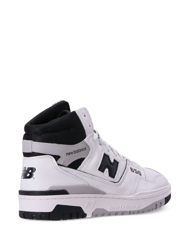 White 650 High-top Leather Sneakers