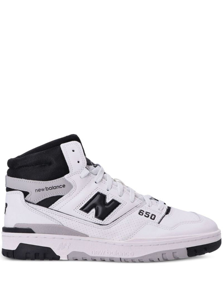 White 650 High-top Leather Sneakers