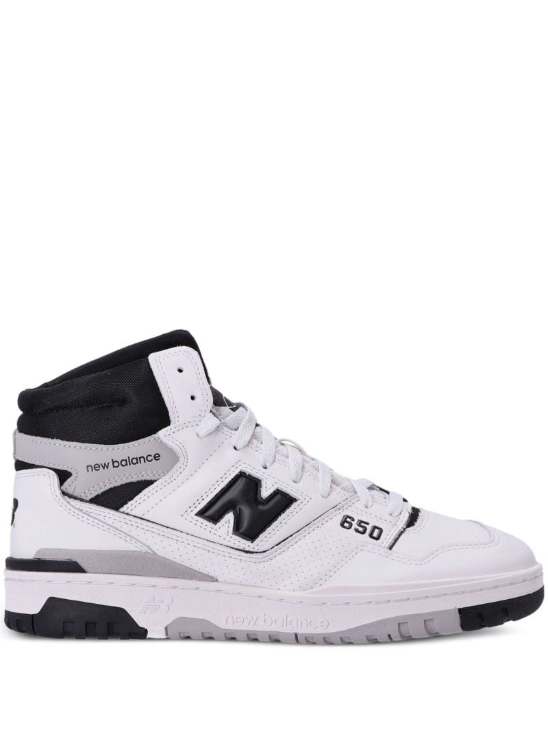 White 650 High-top Leather Sneakers