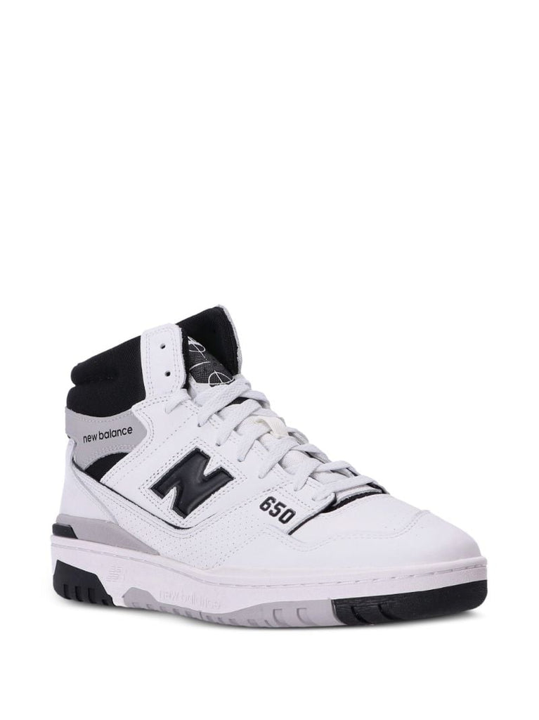 White 650 High-top Leather Sneakers