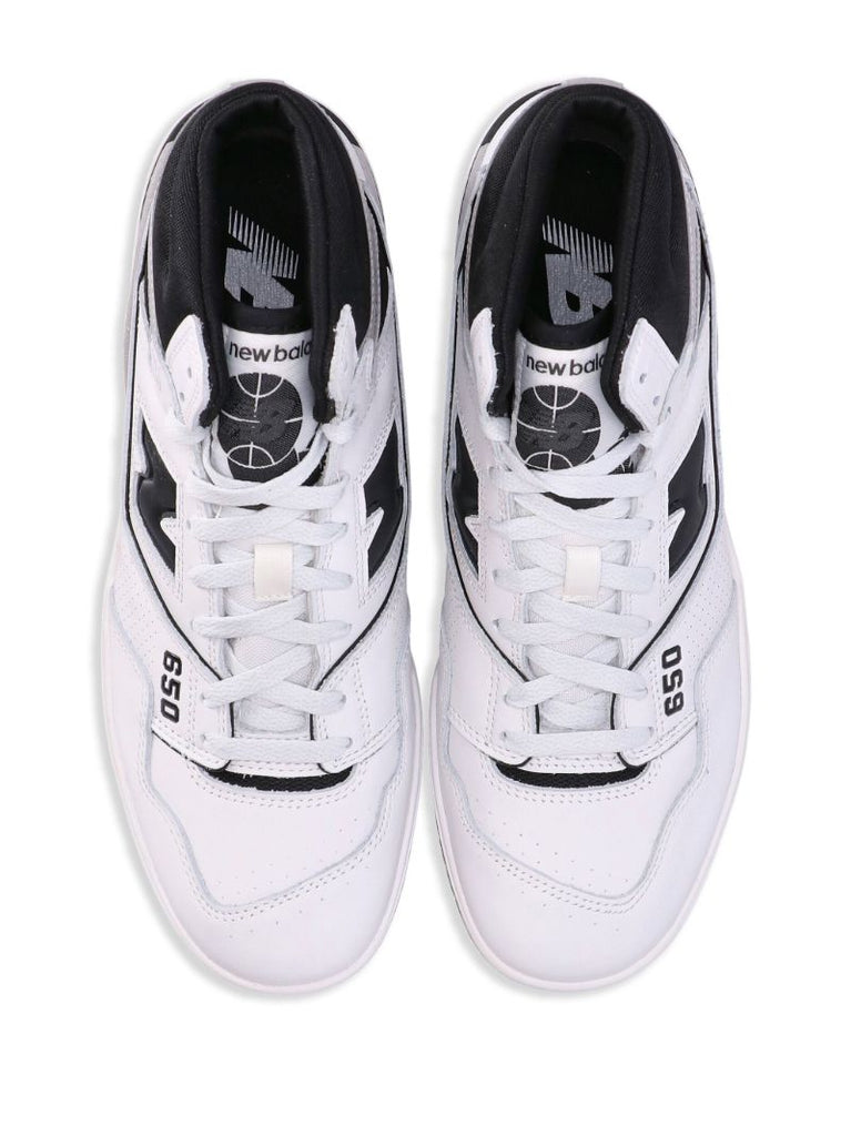 White 650 High-top Leather Sneakers
