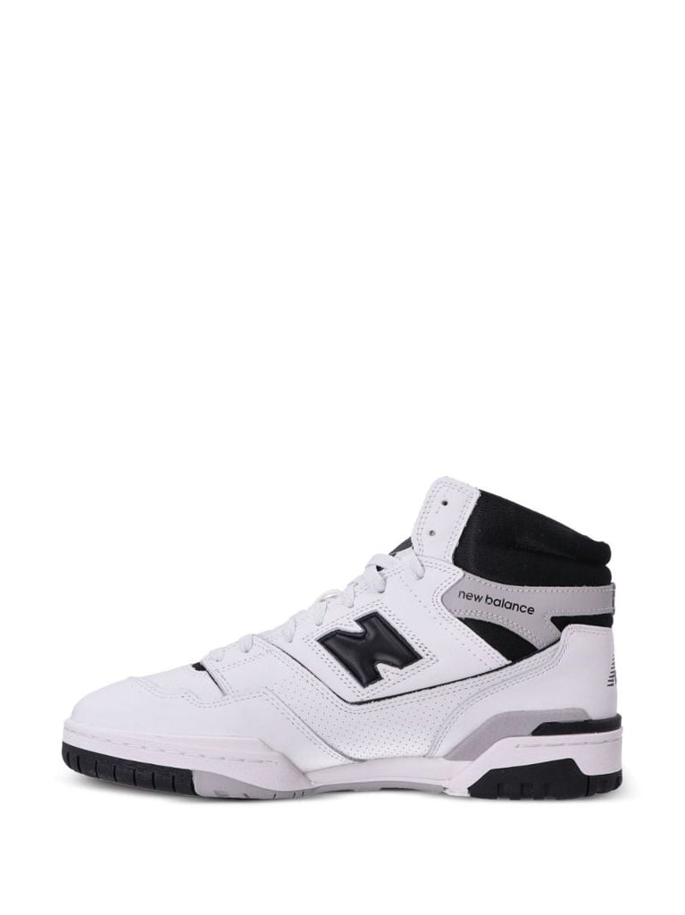 White 650 High-top Leather Sneakers