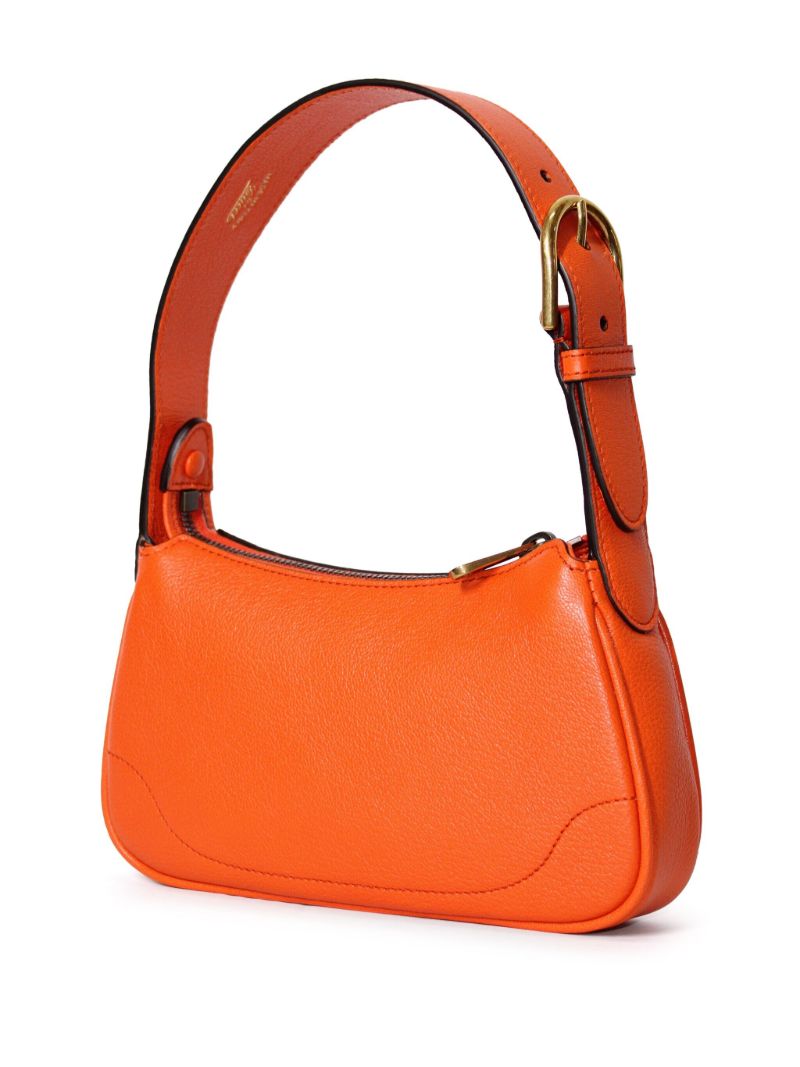 Orange Aphrodite Mini Leather Shoulder Bag