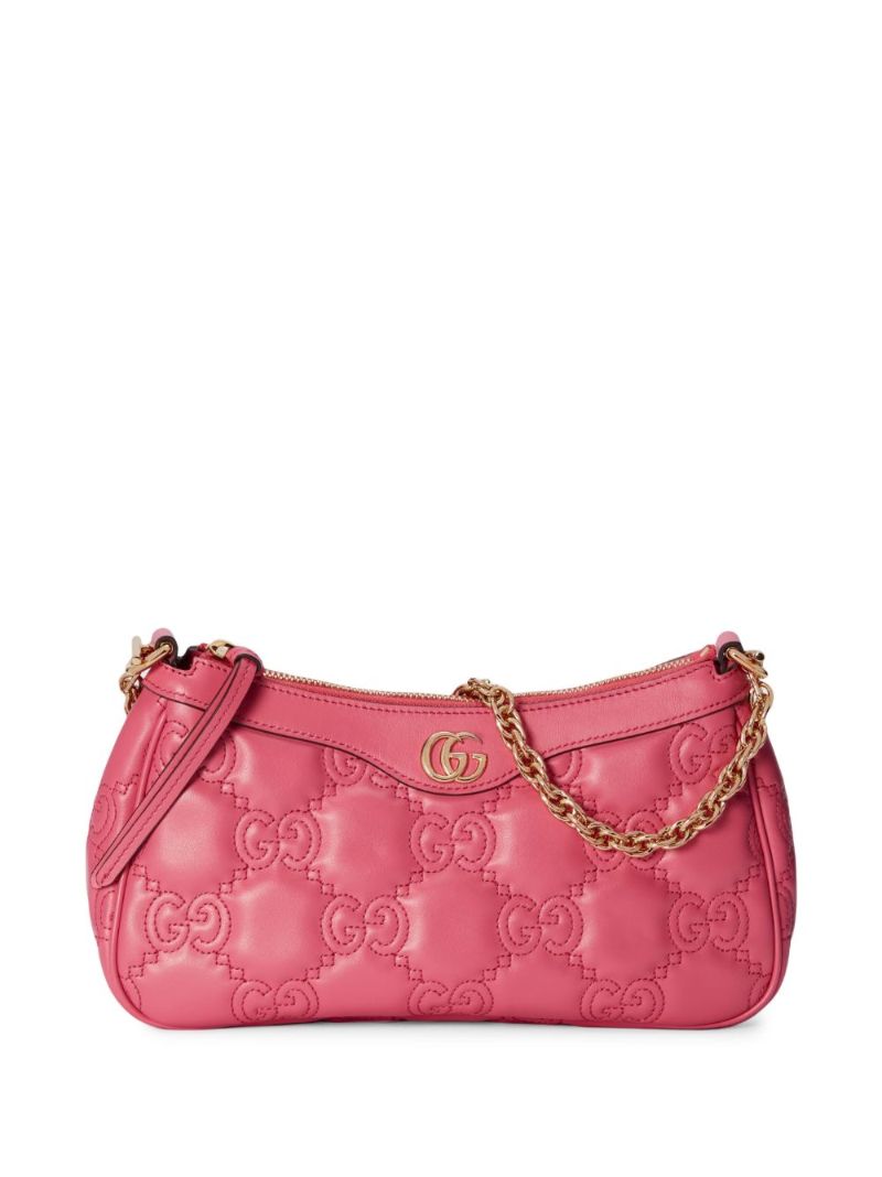Pink Gg MatelassÃ_x0083_Â© Leather Shoulder Bag
