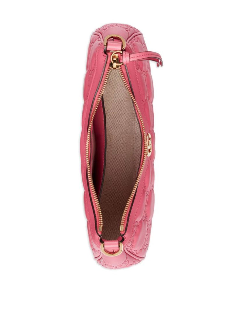 Pink Gg MatelassÃ_x0083_Â© Leather Shoulder Bag