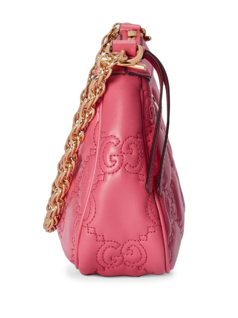 Pink Gg MatelassÃ_x0083_Â© Leather Shoulder Bag