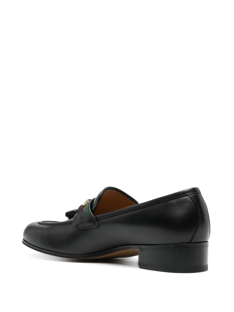 Black Web Interlocking G Loafers