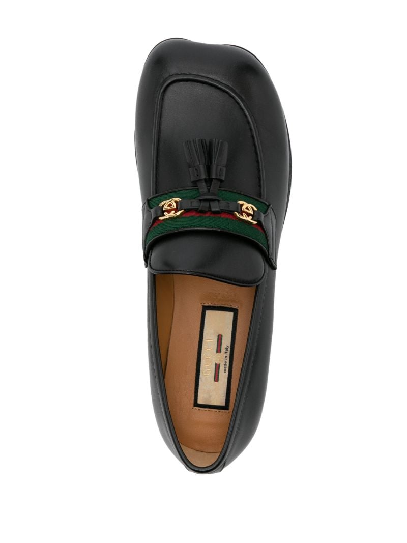 Black Web Interlocking G Loafers
