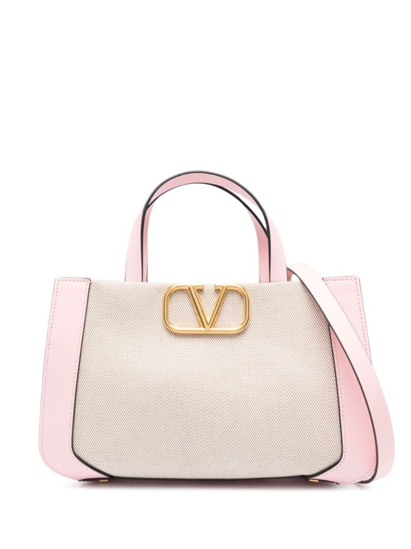 Pink Small Vlogo Signature Tote Bag
