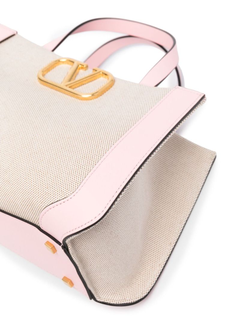 Pink Small Vlogo Signature Tote Bag