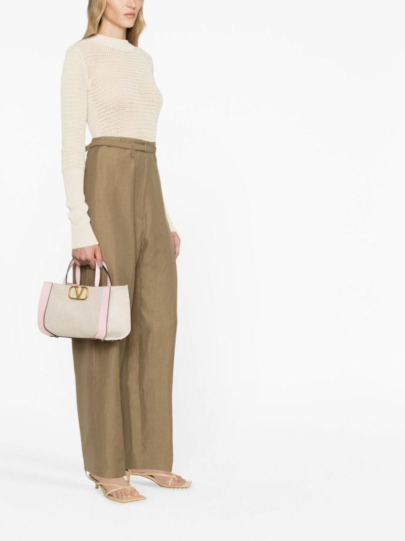 Pink Small Vlogo Signature Tote Bag