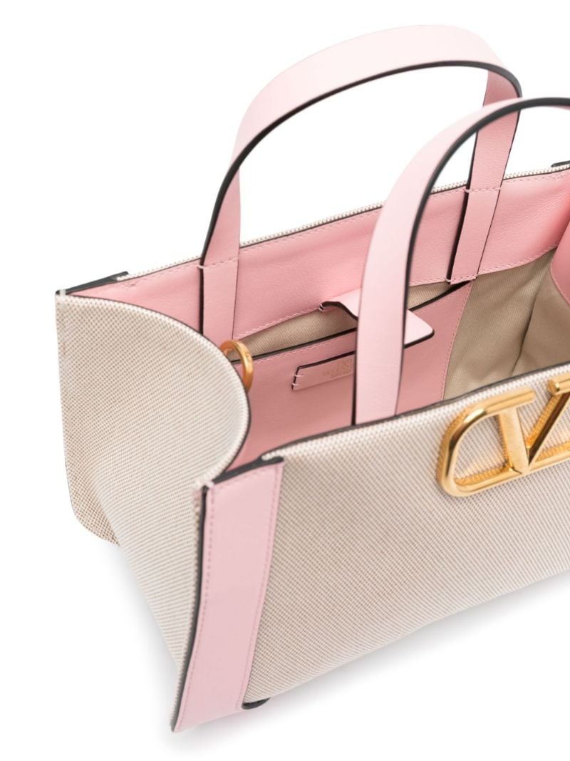 Pink Small Vlogo Signature Tote Bag