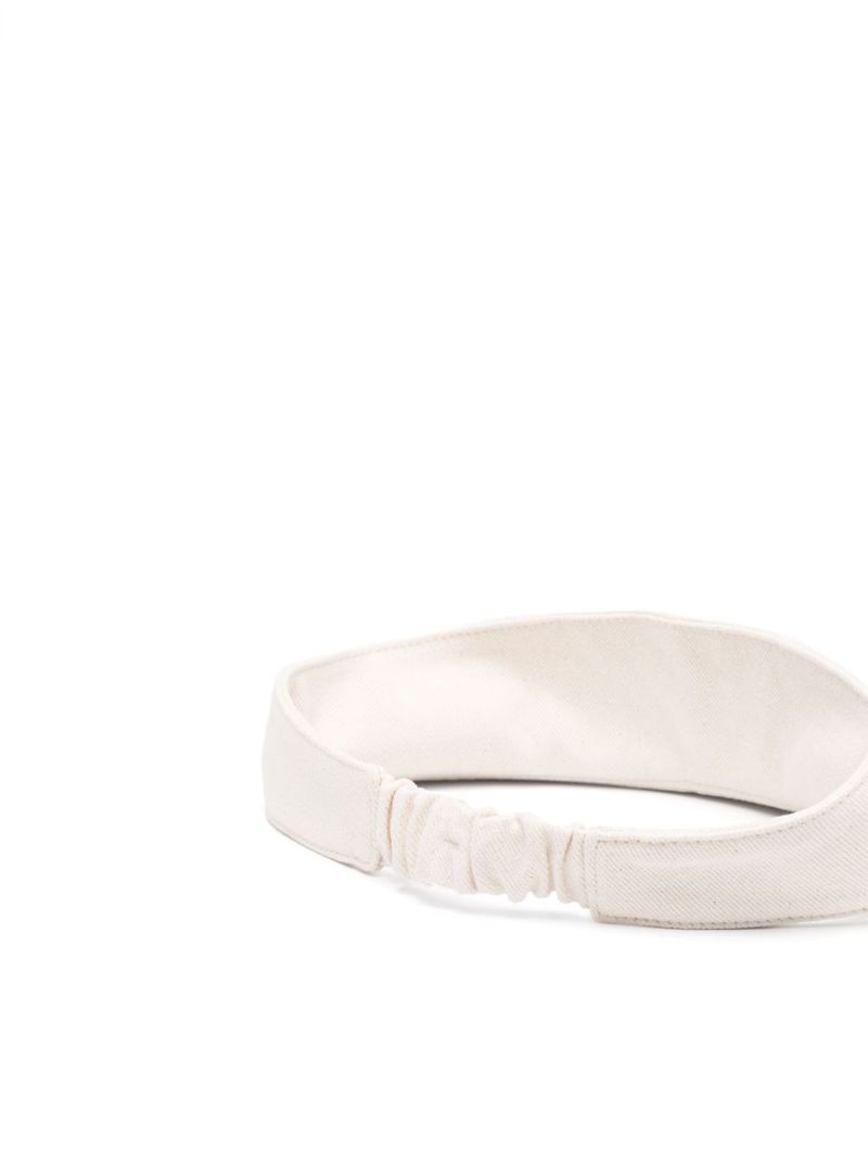 Neutral Logo-embroidery Cotton Visor