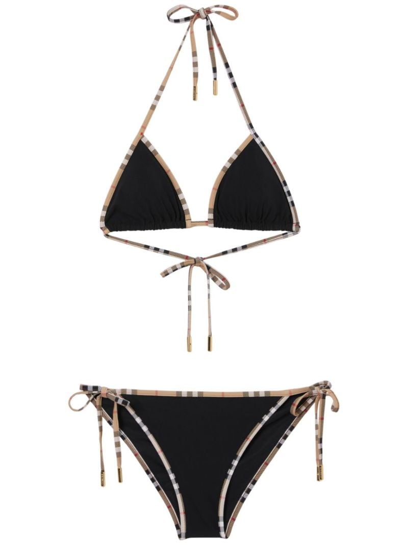 Vintage Check-trim Bikini