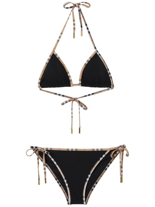 Vintage Check-trim Bikini