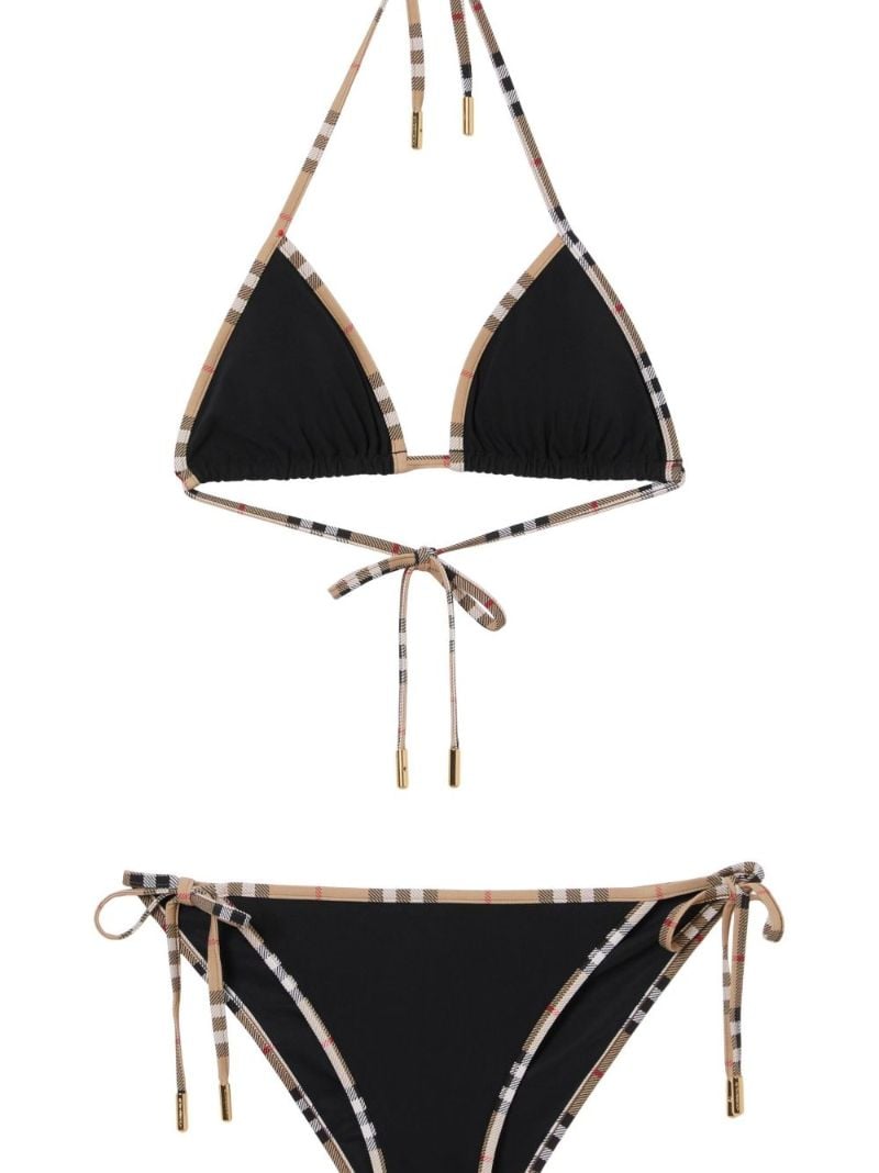 Vintage Check-trim Bikini