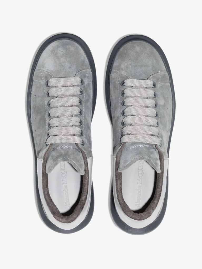 Grey Oversized Suede Sneakers