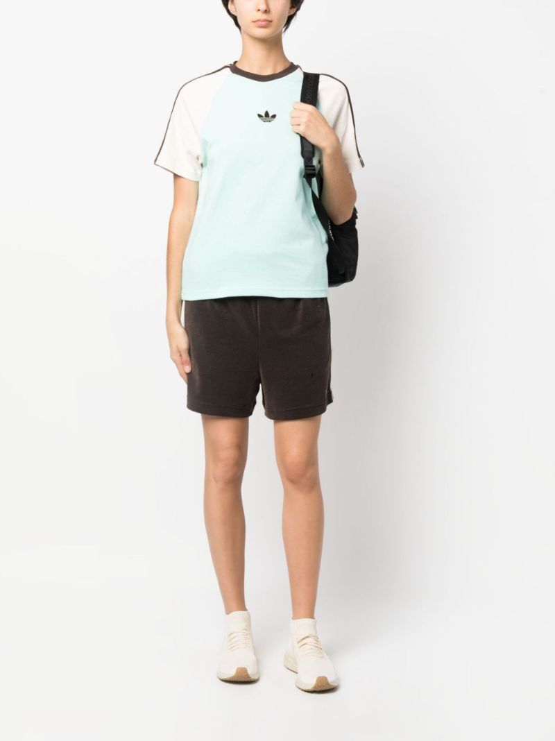 X Wales Bonner Green Logo Print Organic Cotton T-shirt