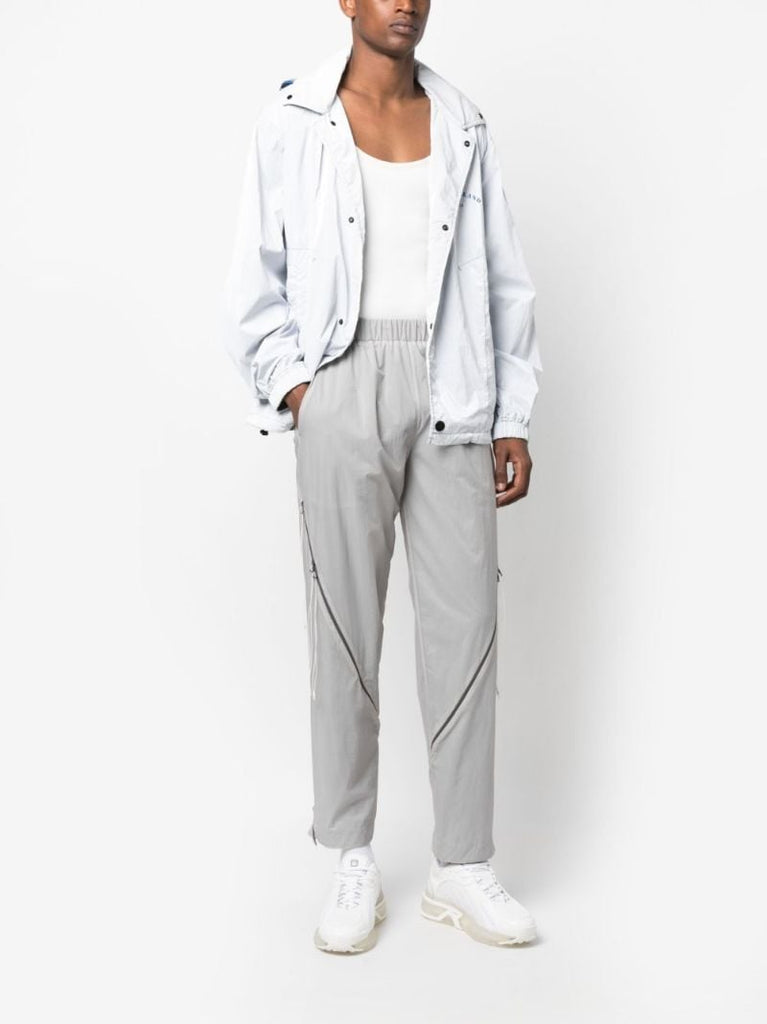Grey Contrast Hood Blouson Jacket