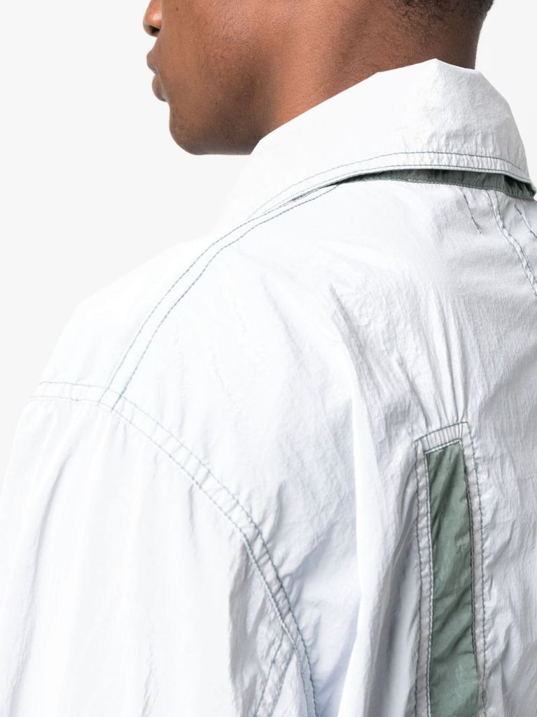 Grey Contrast Hood Blouson Jacket