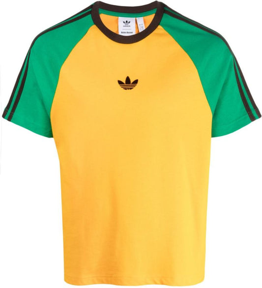 Yellow Colour-block Organic Cotton T-shirt
