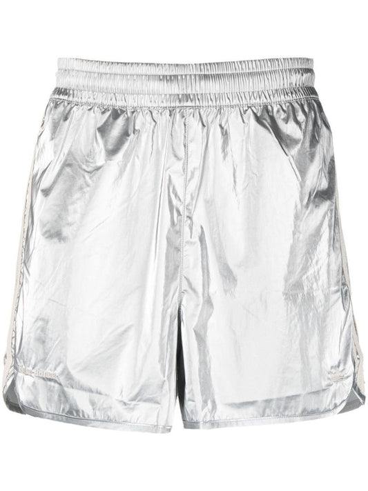Silver-tone Elasticated Waistband Track Shorts