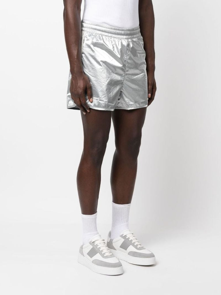 Silver-tone Elasticated Waistband Track Shorts