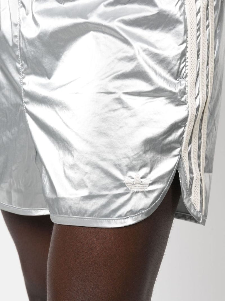 Silver-tone Elasticated Waistband Track Shorts