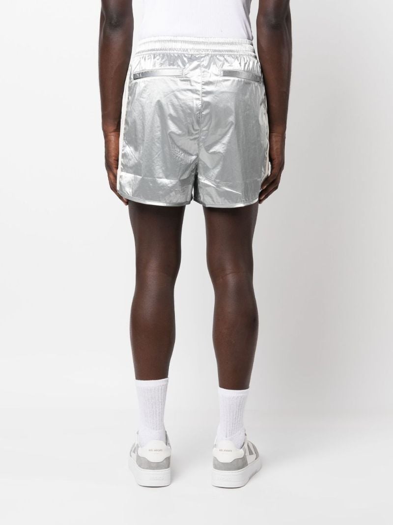 Silver-tone Elasticated Waistband Track Shorts