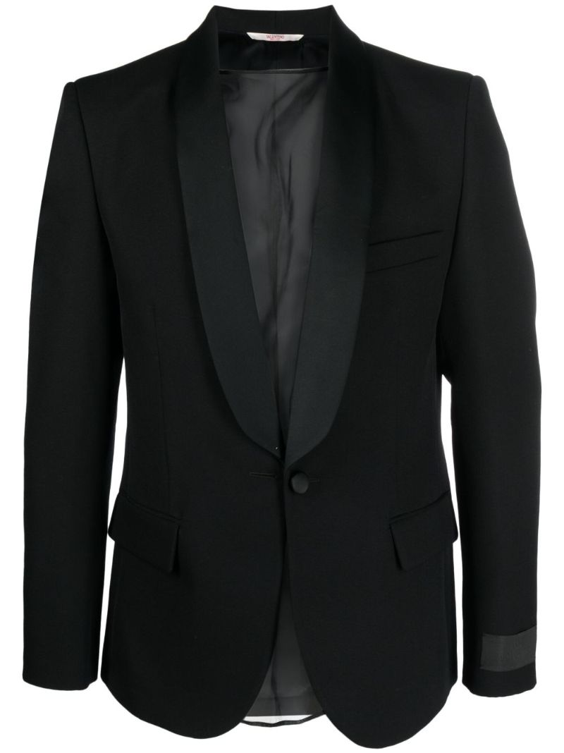 Black Single-breasted Virgin Wool Blazer