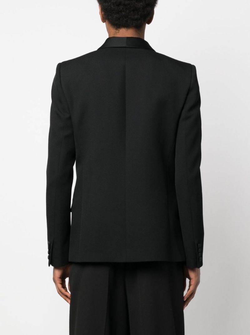 Black Single-breasted Virgin Wool Blazer