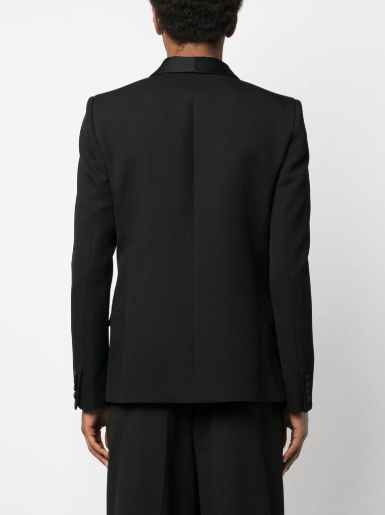 Black Single-breasted Virgin Wool Blazer