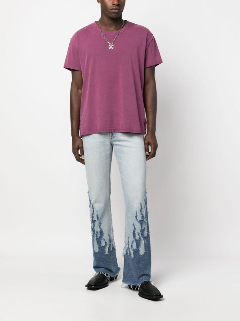 Blue La Blvd Cotton Flared-leg Jeans