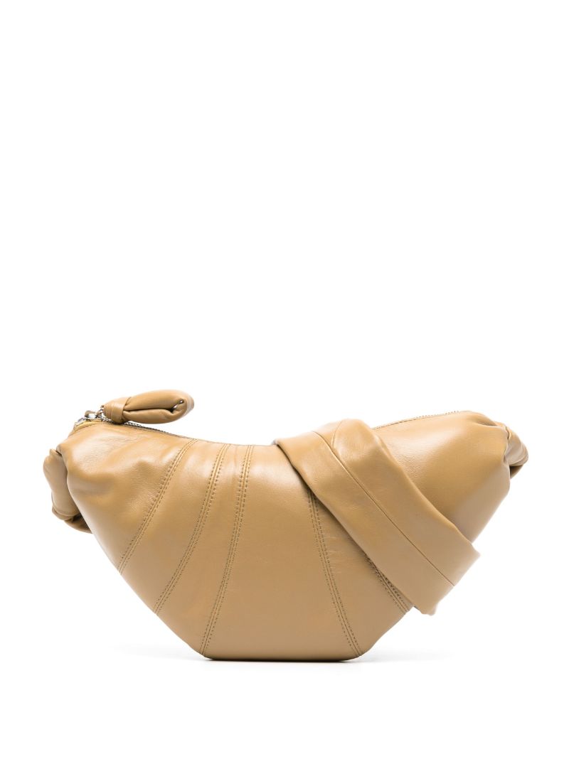 Brown Small Croissant Leather Bag