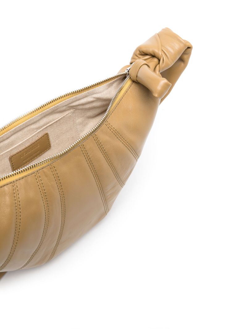 Brown Small Croissant Leather Bag